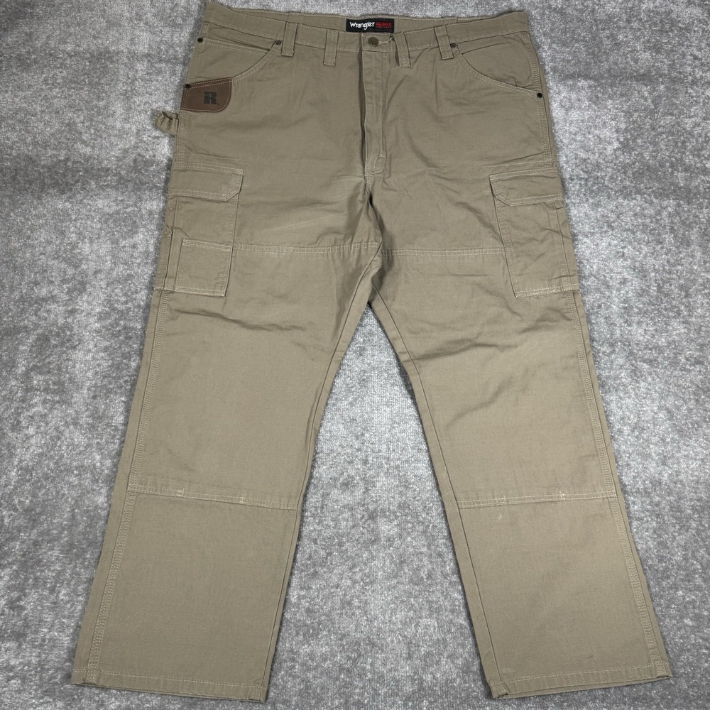 Wrangler‎ Riggs Pants Men's 44x30 Brown Ripstop Double Knee Carpenter
